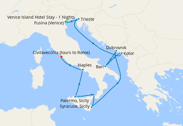 Cruise Itinerary Map