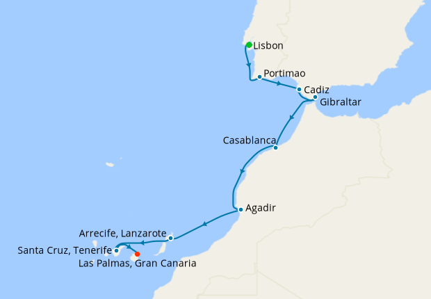 Cruise Itinerary Map