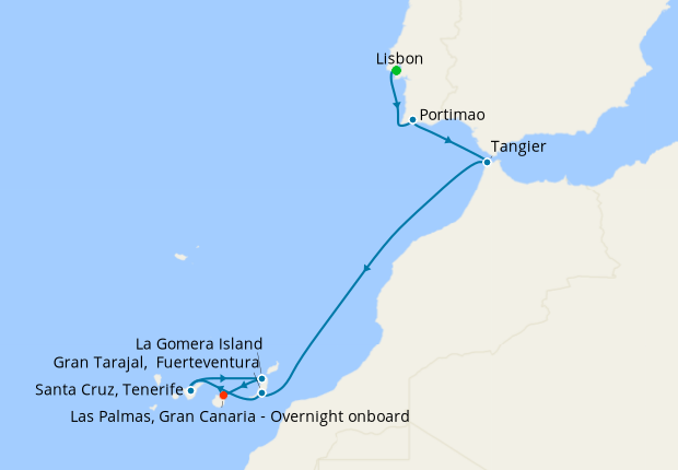 Cruise Itinerary Map