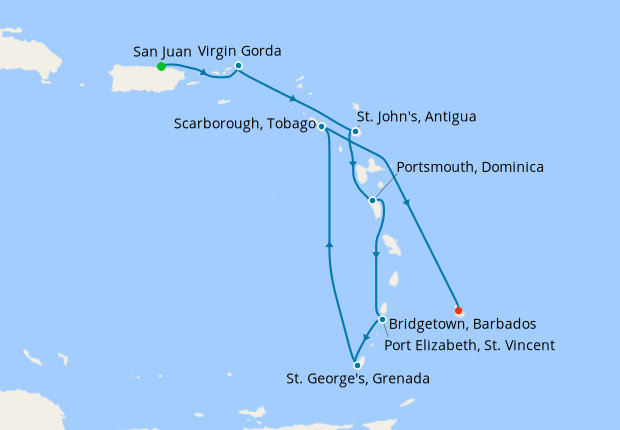 Cruise Itinerary Map