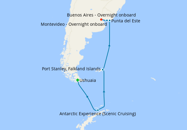 Cruise Itinerary Map