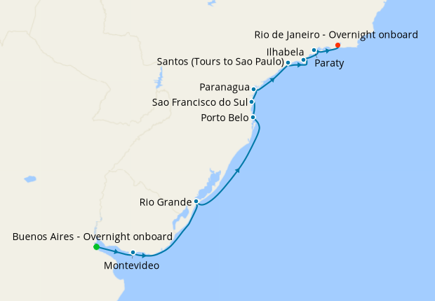 Cruise Itinerary Map