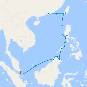 3 nt Luxury Hong Kong Stay, Malaysia & Philippines to Singapore