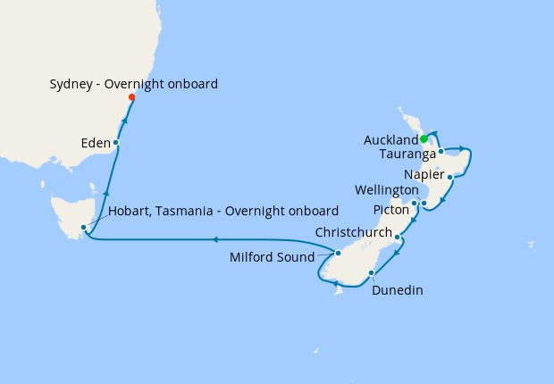 Cruise Itinerary Map