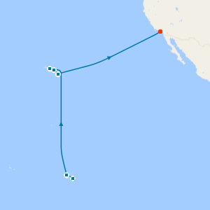 Polynesia Pacific Passage from Papeete to Los Angeles with Stay