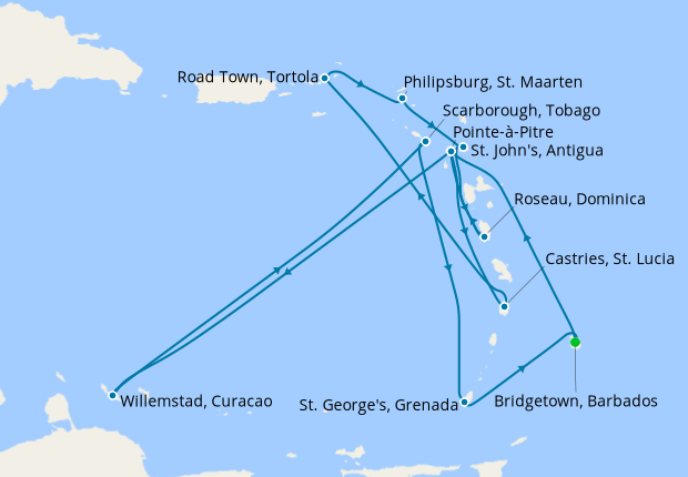 Cruise Itinerary Map