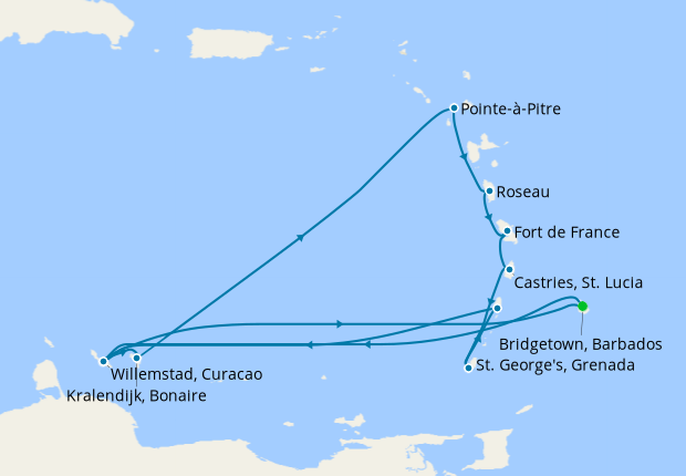 Cruise Itinerary Map