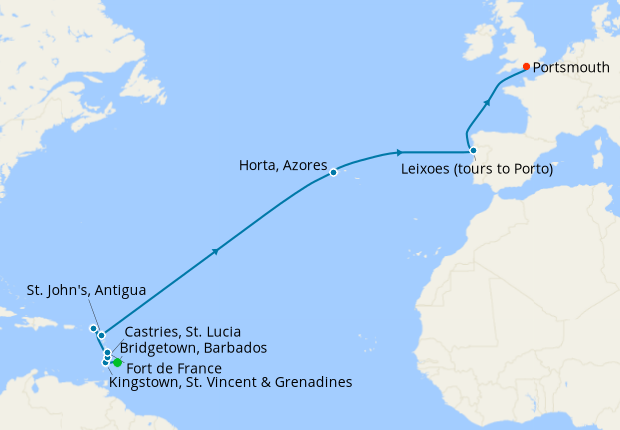 Cruise Itinerary Map