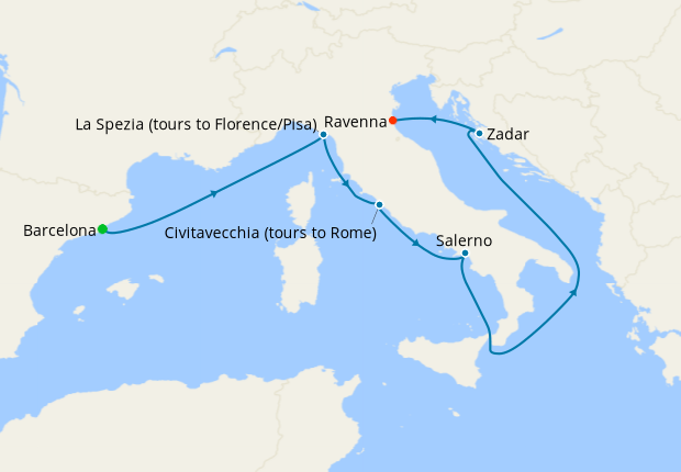 Cruise Itinerary Map