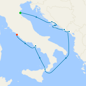Italy and Croatia cruise from Ravenna to Civitavecchia (Rome)