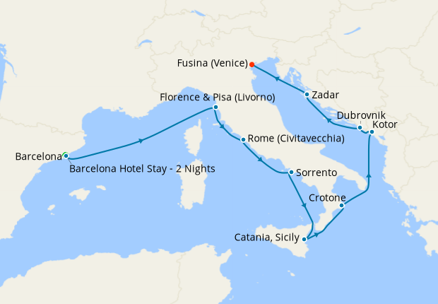 Cruise Itinerary Map