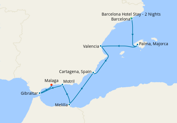 Cruise Itinerary Map