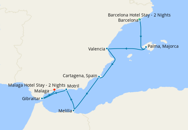 Cruise Itinerary Map