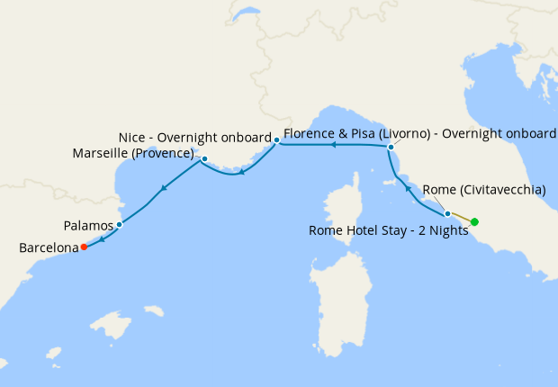 Cruise Itinerary Map