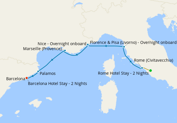 Cruise Itinerary Map