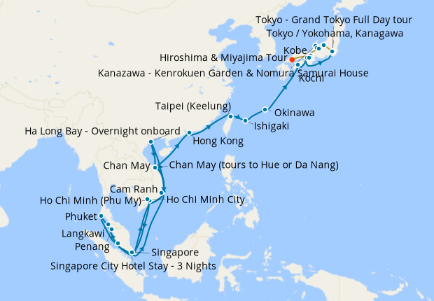 Cruise Itinerary Map