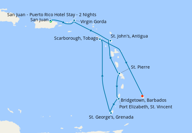 Cruise Itinerary Map