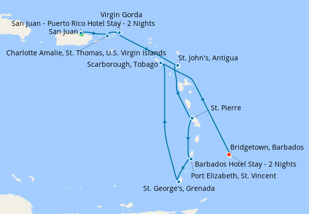 Cruise Itinerary Map