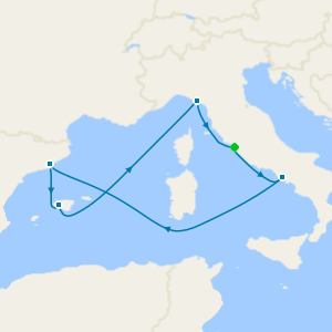 Western Mediterranean cruise from Civitavecchia (Rome)