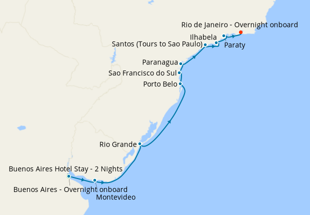 Cruise Itinerary Map