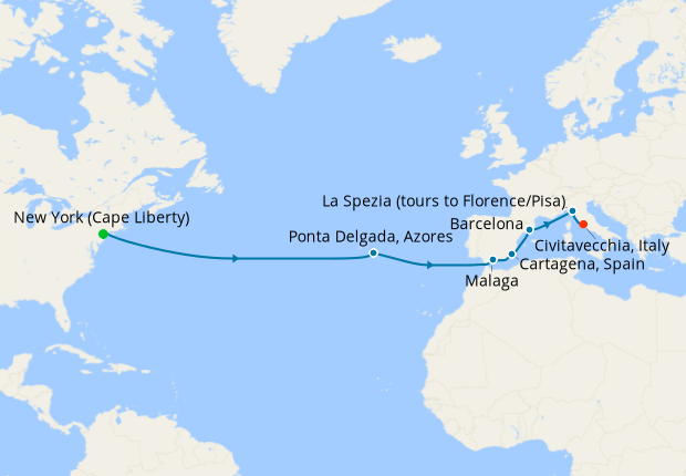 Cruise Itinerary Map