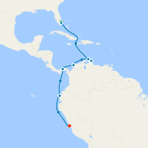 Aruba, Cartagena & Lima with Miami Beach Stay