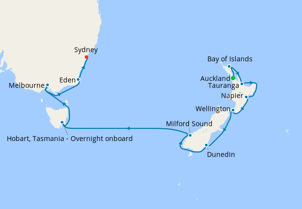 Cruise Itinerary Map