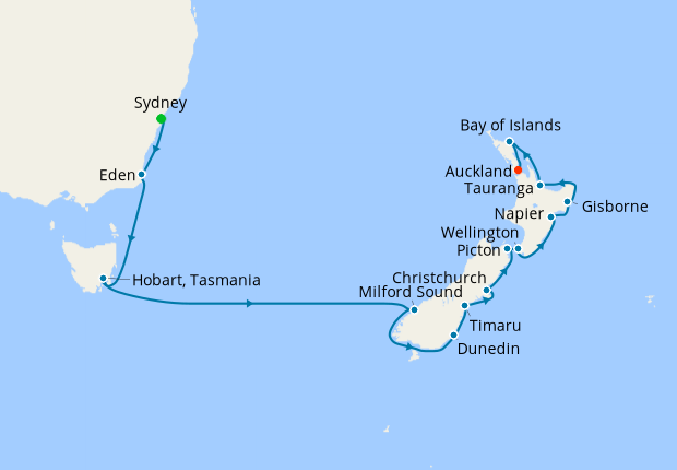 Cruise Itinerary Map