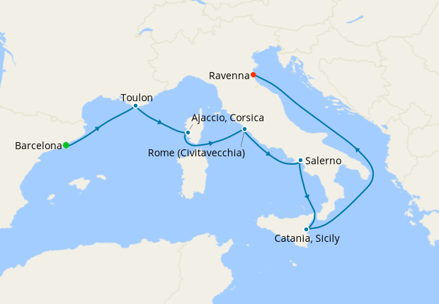 Cruise Itinerary Map