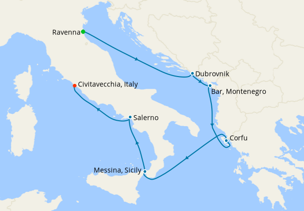 Cruise Itinerary Map