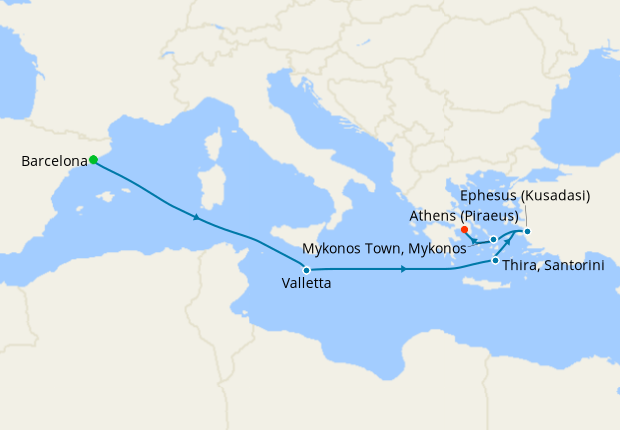 Cruise Itinerary Map