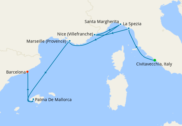 Cruise Itinerary Map