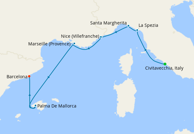 Cruise Itinerary Map