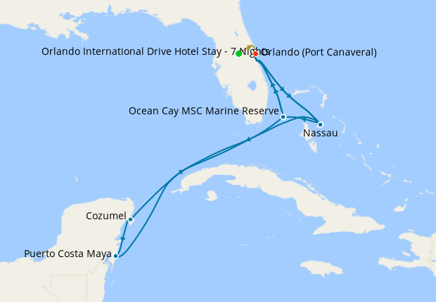 Cruise Itinerary Map