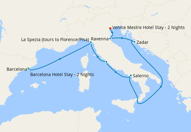 Cruise Itinerary Map