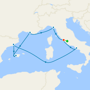 Western Mediterranean from Rome with Stay