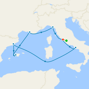 Western Mediterranean from Rome with Stay