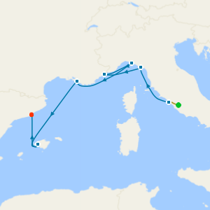 Italy, Spain & French Riviera from Rome with Stay