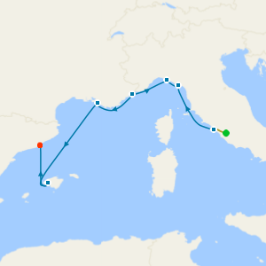 Italy, Spain & French Riviera from Rome with Stay