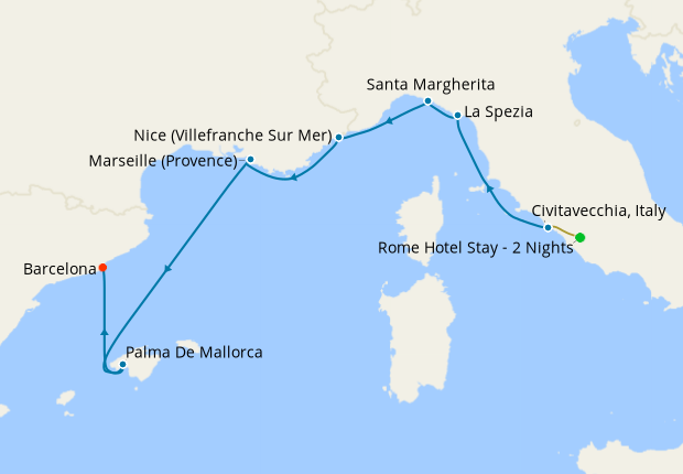 Cruise Itinerary Map