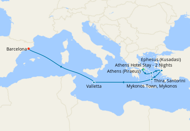 Cruise Itinerary Map