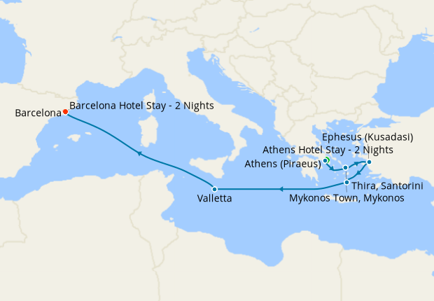 Cruise Itinerary Map