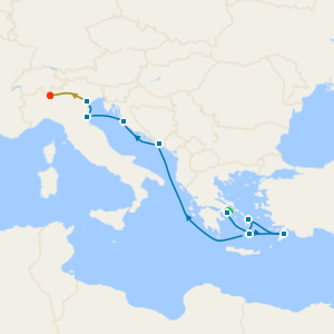 Greece & Croatia with Athens, Venice and Lake Como Stays