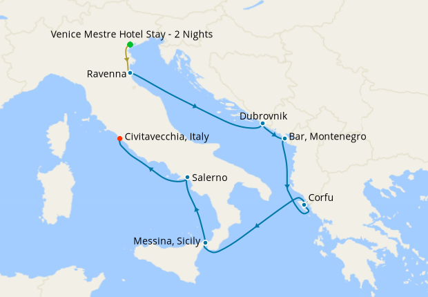 Cruise Itinerary Map