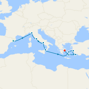 Best of Italy & Greece from Barcelona with Stay