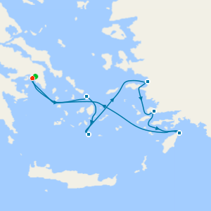 Greek Isles and Turkey cruise from Piraeus with Athens Stay