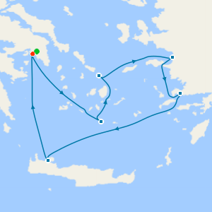 Greek Isles and Turkey cruise from Piraeus (Athens) to Istanbul