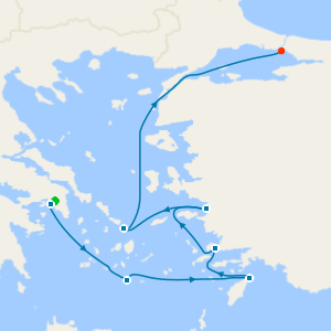 Greek Isles and Turkey cruise from Piraeus (Athens) to Istanbul