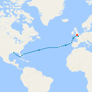 Spain & Azores Transatlantic to Southampton from New Orleans with Stay