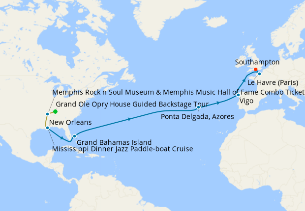 Cruise Itinerary Map